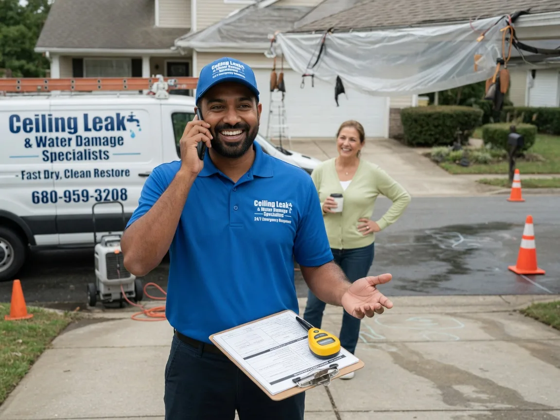 Ceiling Leak Cleanup Temple, NH FAQs